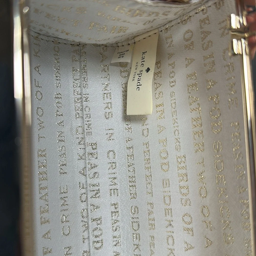 Kate Spade Wedding Belles Clutch/Shoulder Bag Mr & Mrs Purse - Picture 5 of 6